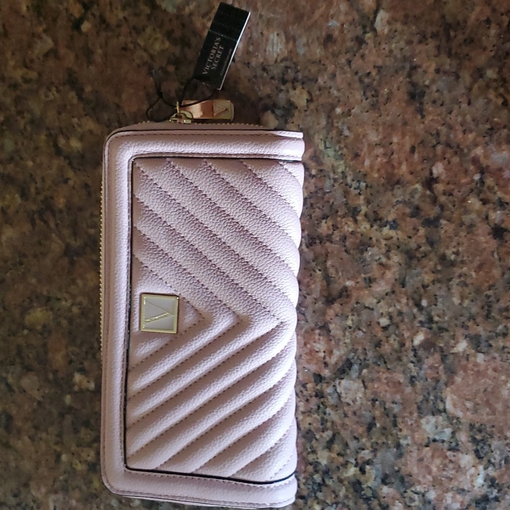 Victoria secret pink leather wallet